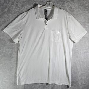 Vuori Ace Polo Mens Size XL Extra Large Short Sleeve Shirt White Pocket